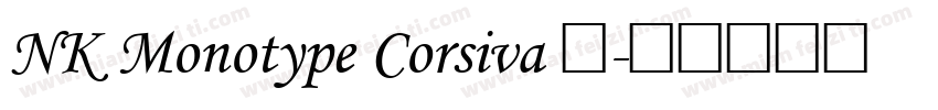 NK Monotype Corsiva 语字体转换